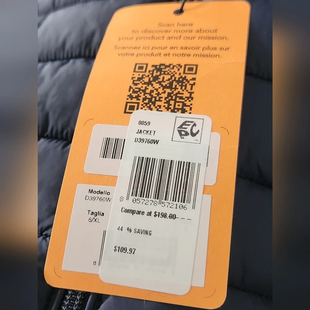 Save The Duck Puffer Jacket. Size XL. Navy. NWT - Picture 4 of 9